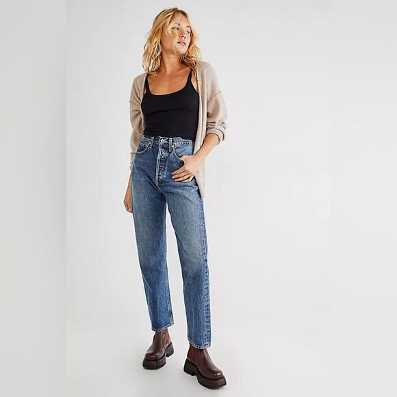 デニム・ジーパン Agolde Blue Jeans With High Waist AGOLDE 90s Pinch Waist High Rise Straight Jeans in Infinite